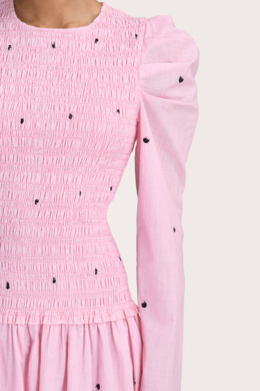 Clea Dress - Pink Polka
