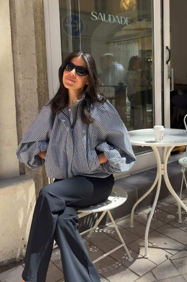 Evelyn Jacket - Noir Gingham