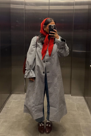 Bella Trench - Noir Gingham