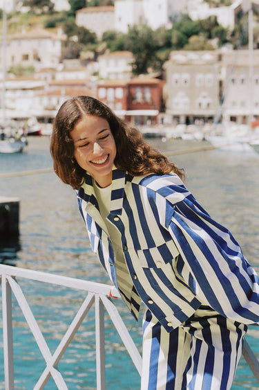 Livia Jacket - Lapis Stripe