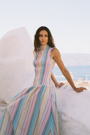 Gabrielle Dress - Gelato stripe