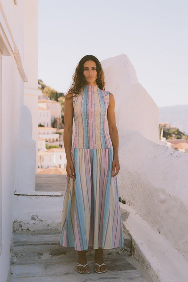 Gabrielle Dress - Gelato stripe