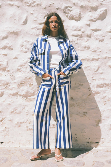 Livia Pant - Lapis Stripe