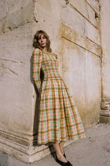 Clea Dress - Antique Check
