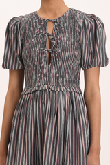 Elisa Dress - Liquorice Stripe