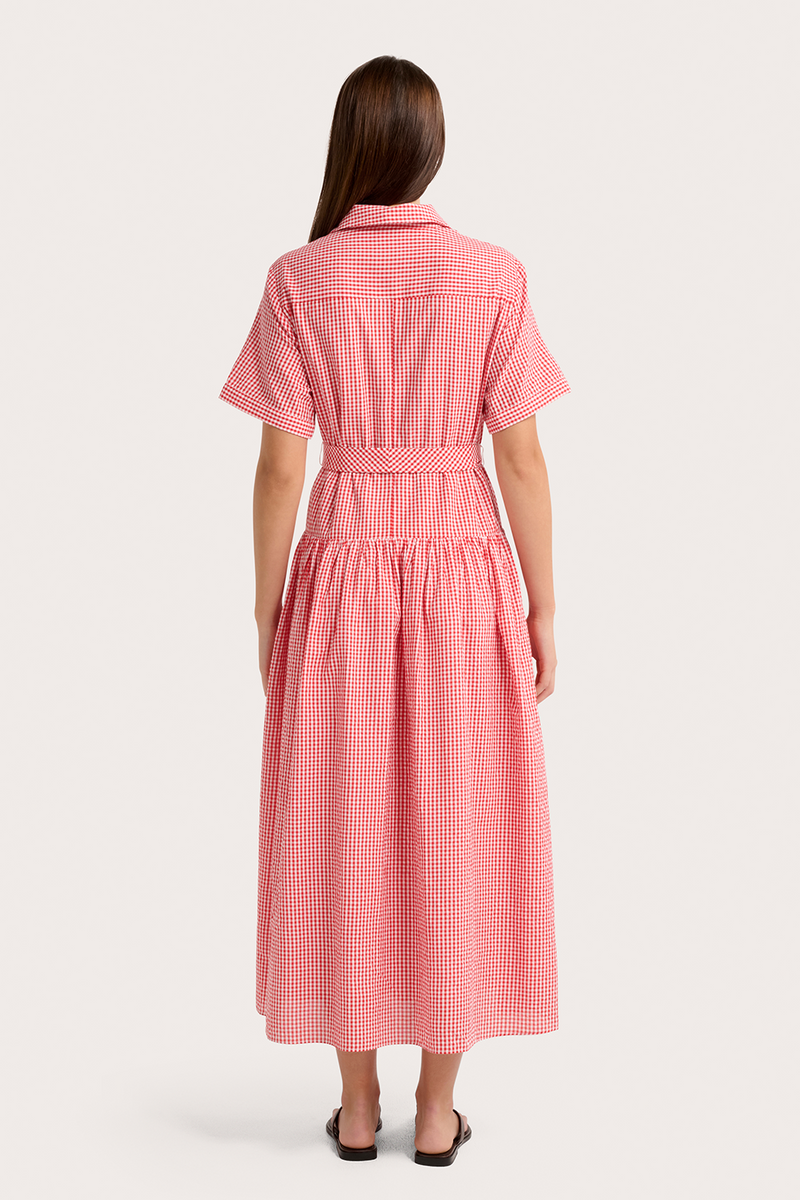 Georgie Dress - Red & White Gingham