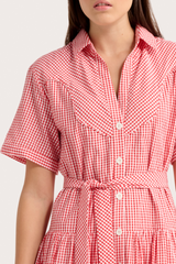 Georgie Dress - Red & White Gingham