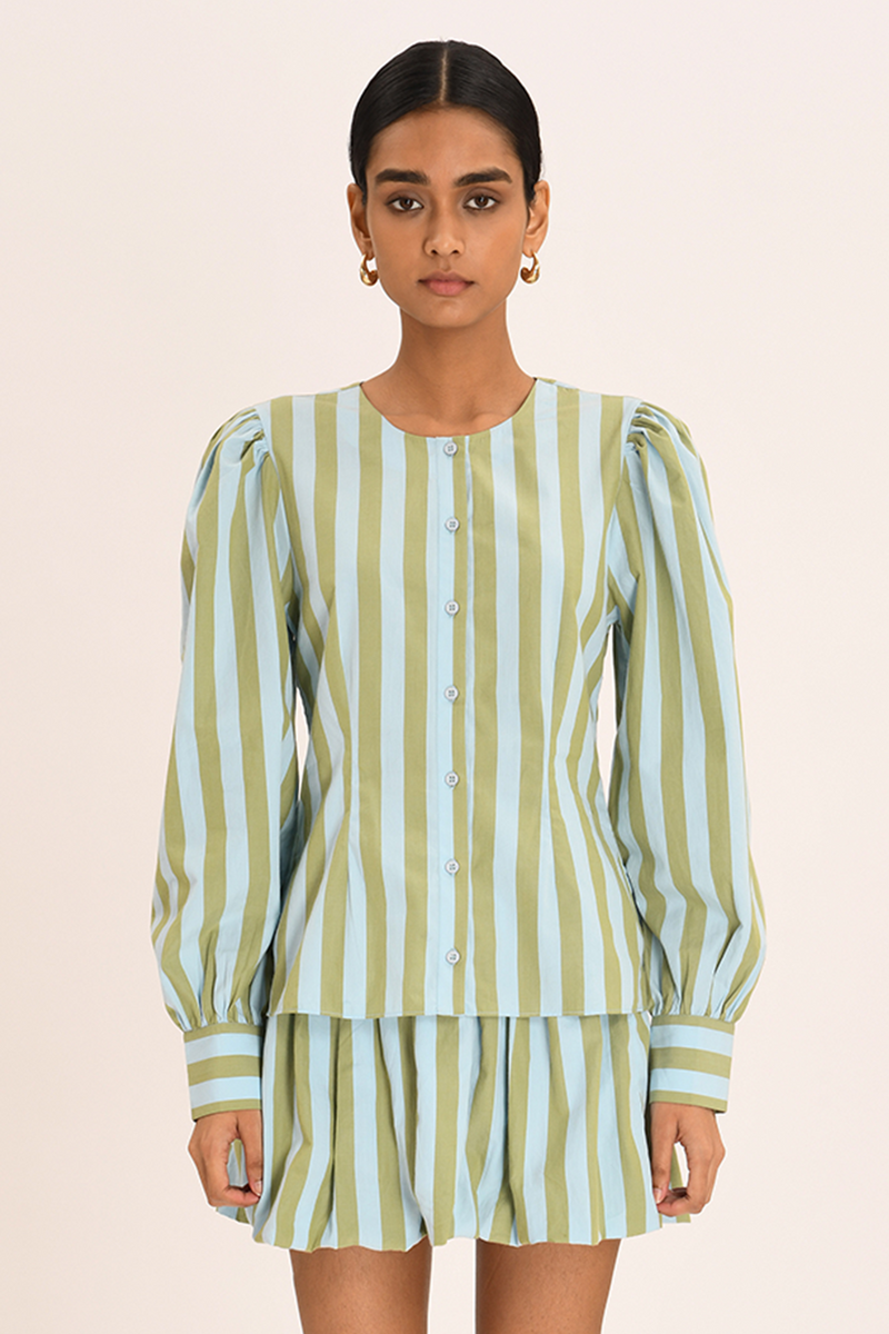 Ines Blouse - Chene Stripe