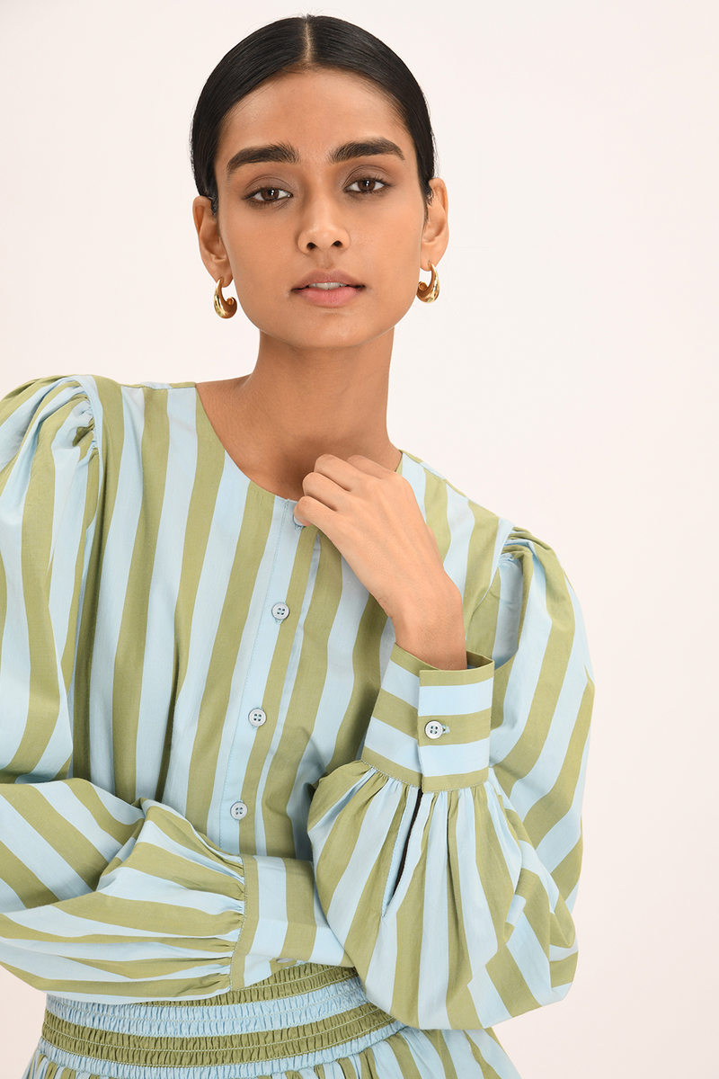 Ines Blouse - Chene Stripe