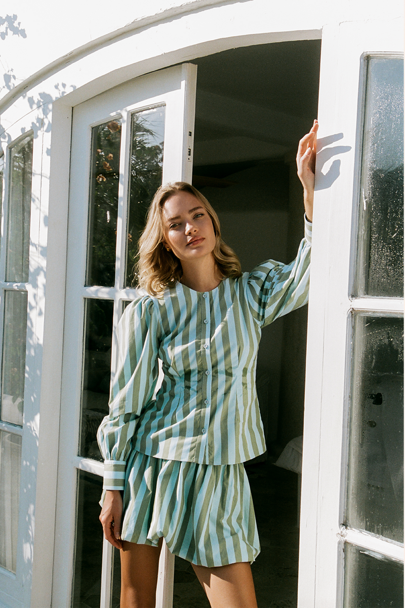 Ines Blouse - Chene Stripe