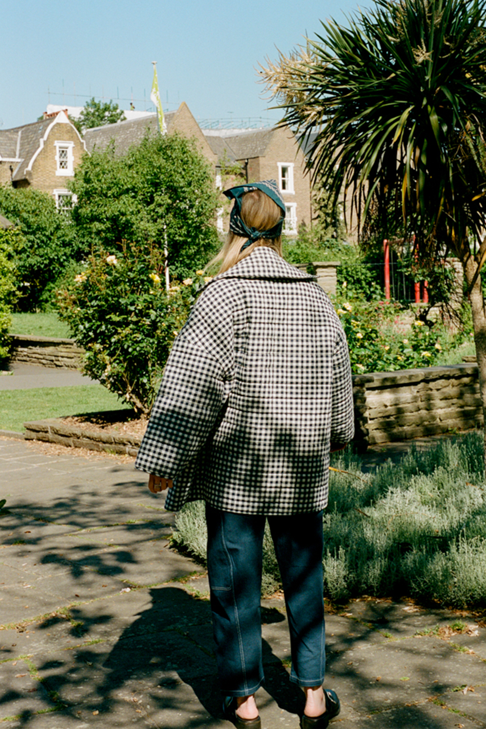 Noemi Coat - Indigo Check | steele. label Noemi Coat - Indigo Check | steele. label