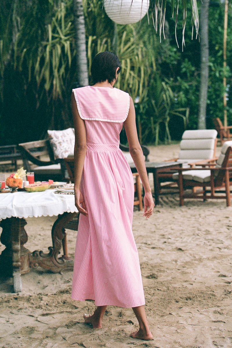 Jade Dress - Pink Floss Stripe