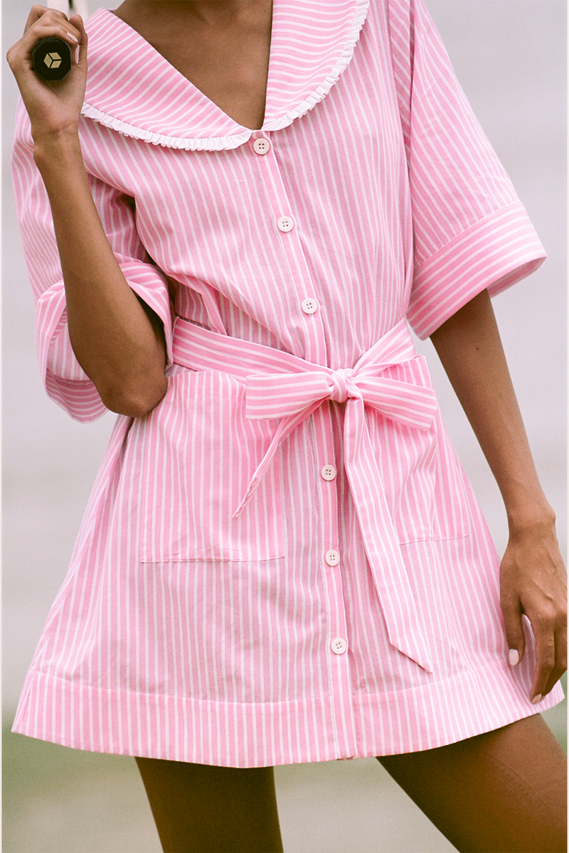 Solana Dress - Pink Floss Stripe