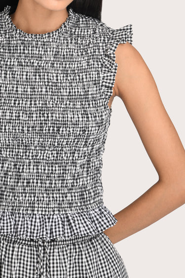 Coco Top - Noir Gingham
