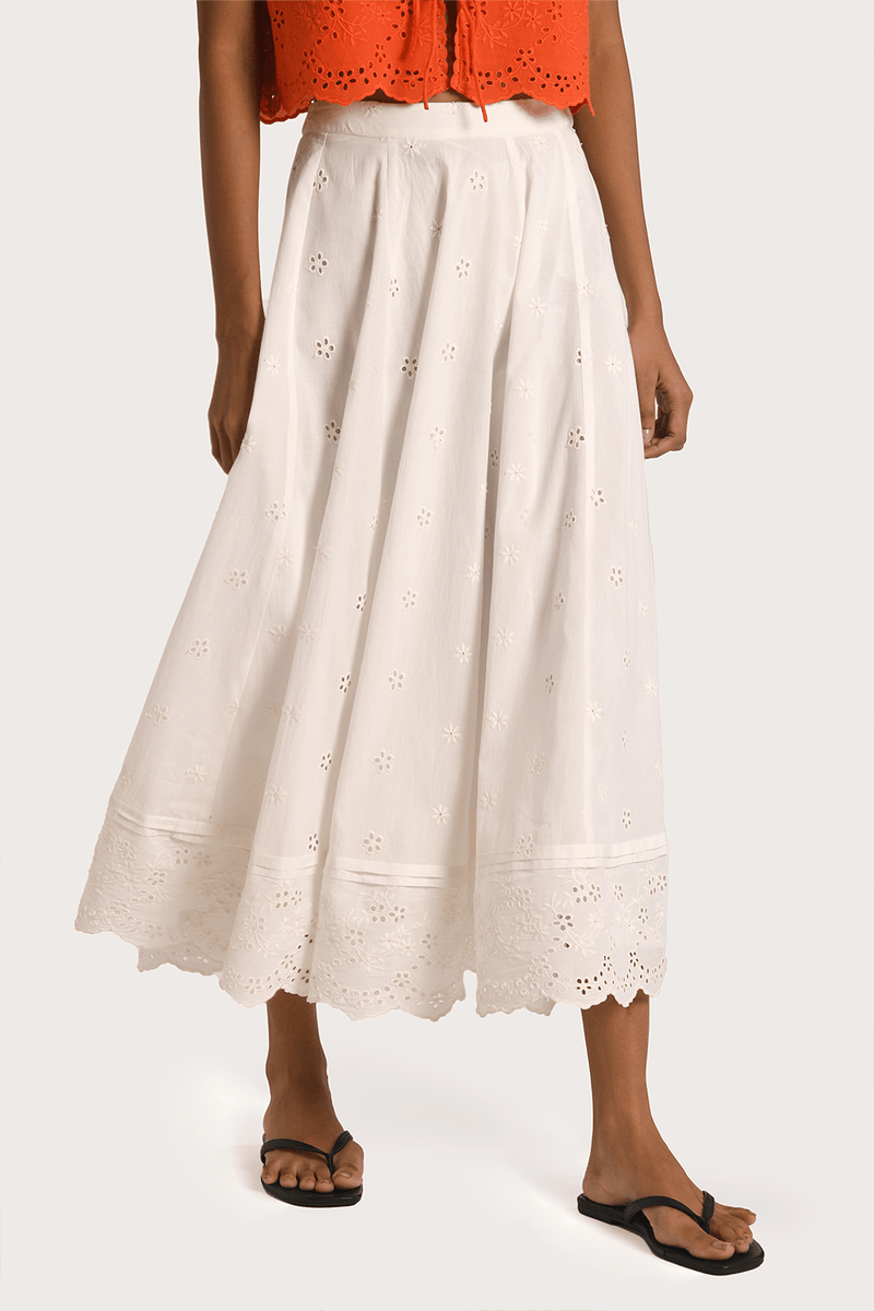 Alva Skirt - White - steele label