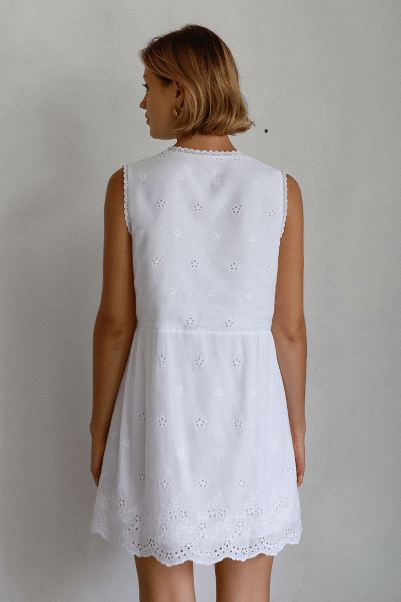 Camila Mini Dress - White - steele label