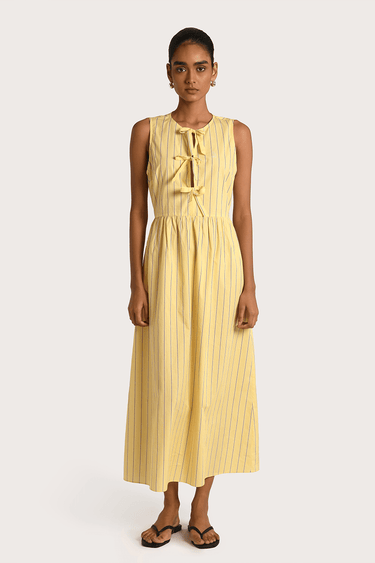 Carlita Midi Dress - Yellow - steele label