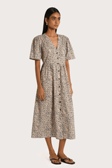 Elena Midi Dress - Animal - steele label