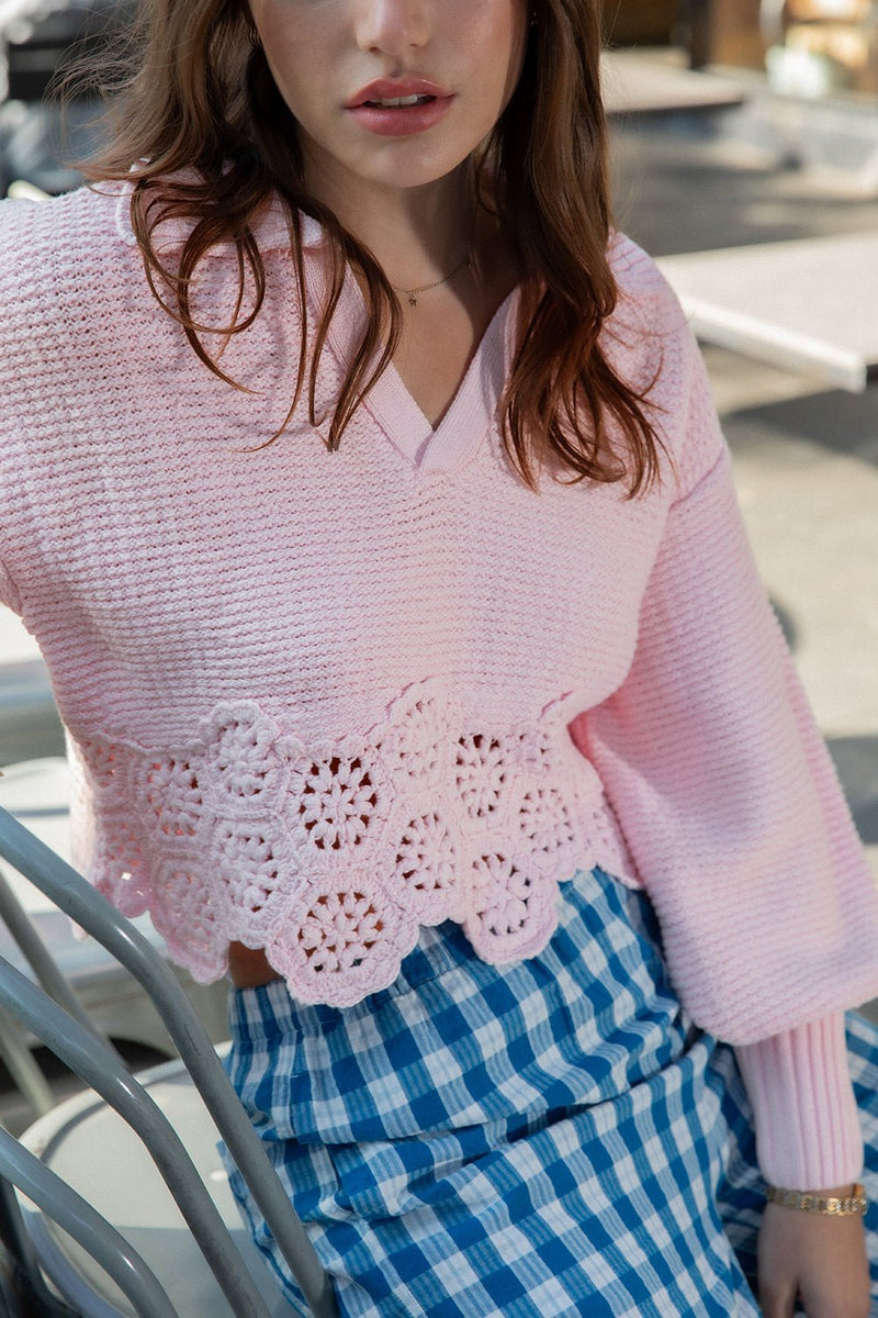 Keira Knit Top - Blush - steele label