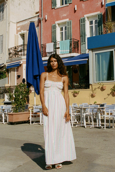 Berenice Smocked Cami Dress - Sorbet Stripe