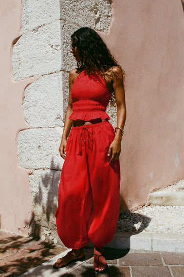 Alexis Balloon Pant - Poppy