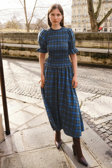 Elka Dress - Forest Plaid