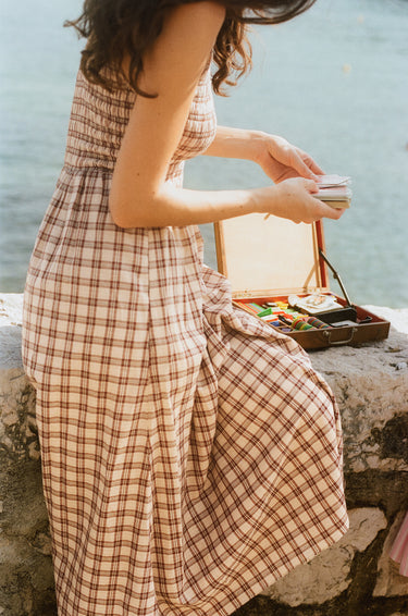 Magdelina Dress - Harvest Shimmer Check