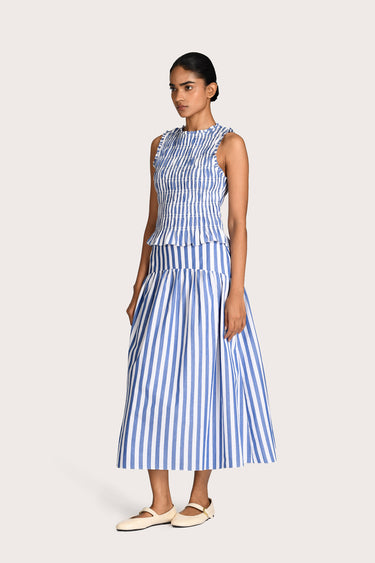 Marsielle Smocked Top - Amalfie Stripe