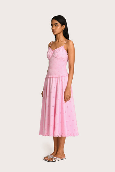 Orielle Dress - Mauve Cotton Lace
