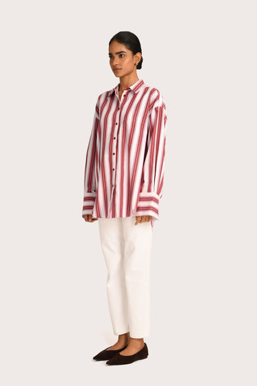 Raya Shirt - Rose Candy Stripe