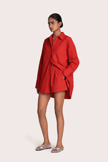 Raya Oversized Shirt - Poppy