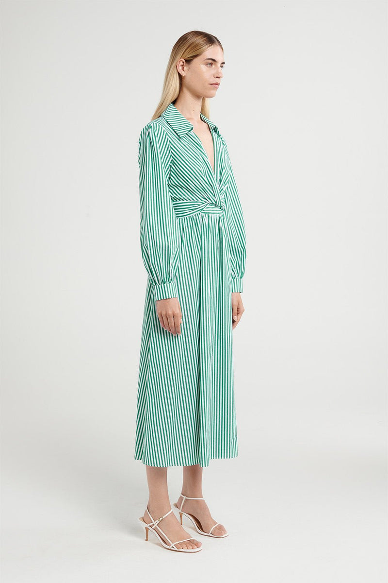 Alexia Dress - Green Stripe - steele label