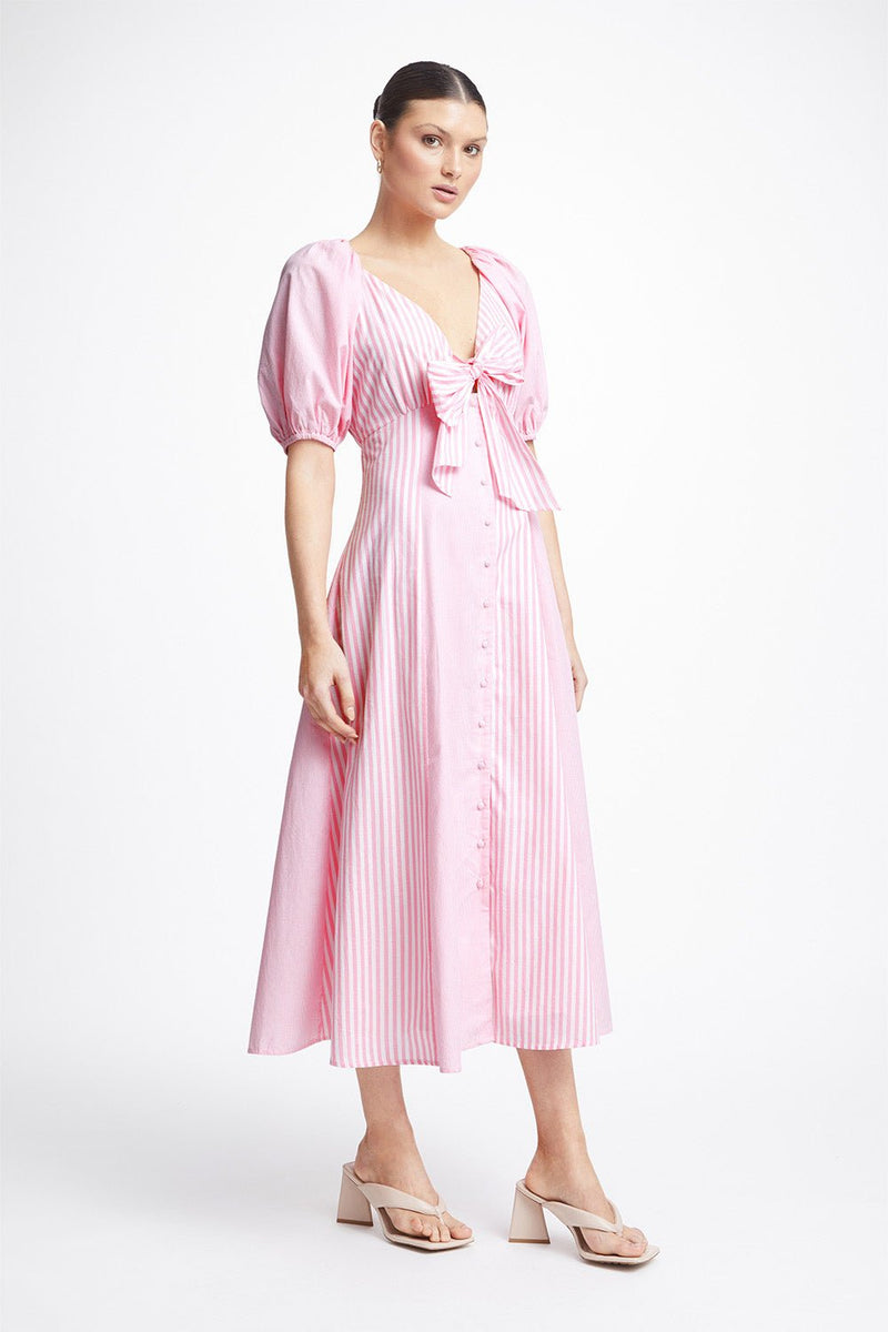 Brianna Dress - Pink Stripe - steele label