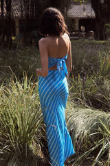Cassidy Skirt - Azure Stripe - steele label