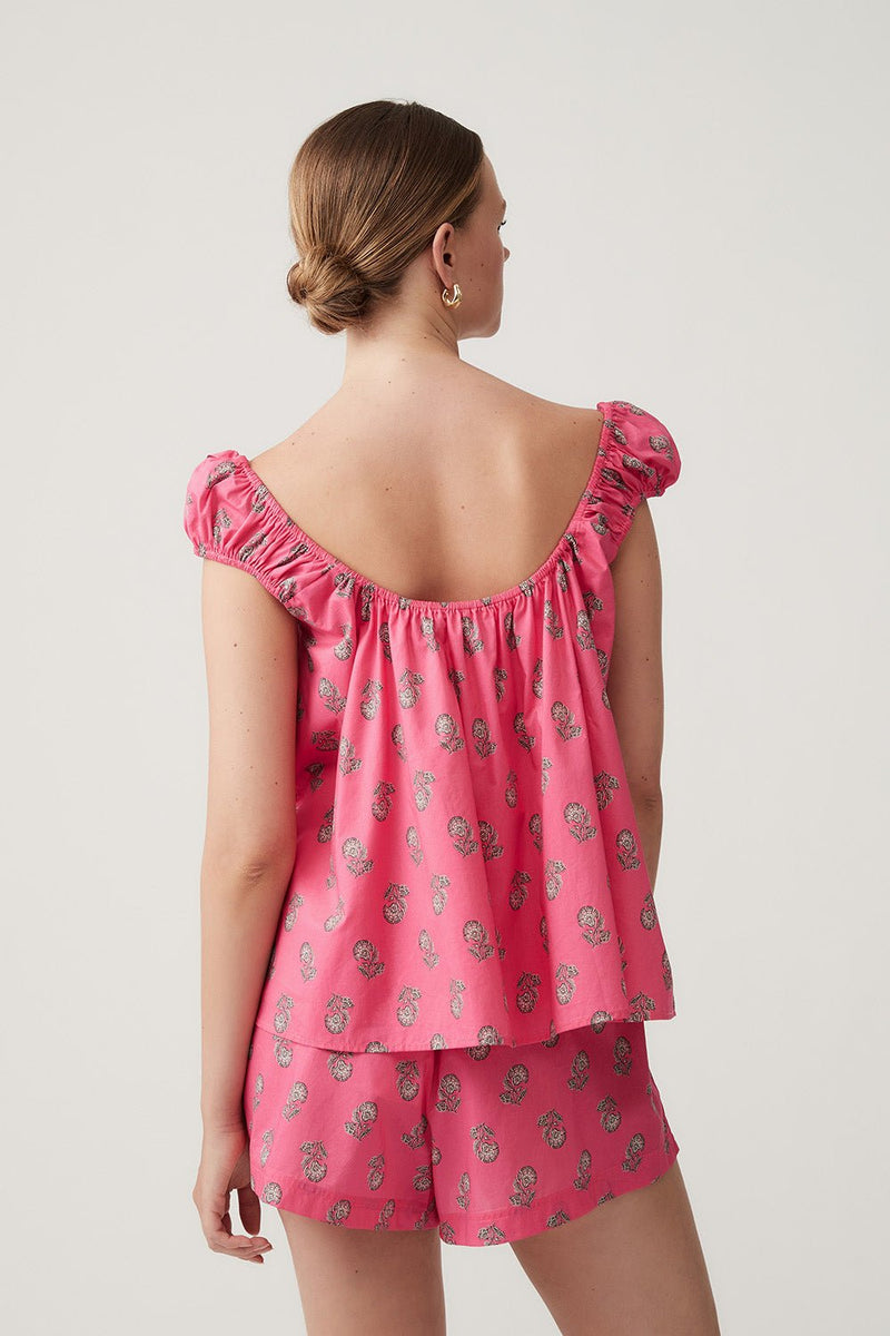 Cassie Top - Pink Oleander - steele label