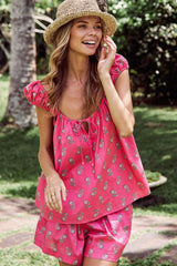 Cassie Top - Pink Oleander - steele label
