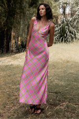 Eadie Dress - Pink Check - steele label