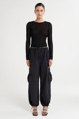 Evar Pant - Black - steele label