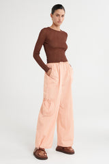 Evar Pant - Peach - steele label