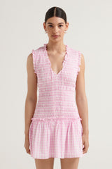 Fraya Dress - Pink Check - steele label
