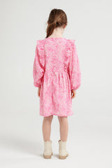 Kids Elliana Dress - Pink Paisley - steele label