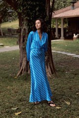 Louisa Dress - Azure Stripe - steele label