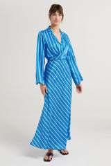 Louisa Dress - Azure Stripe - steele label