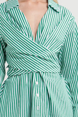 Madelyn Shirt - Green Stripe - steele label
