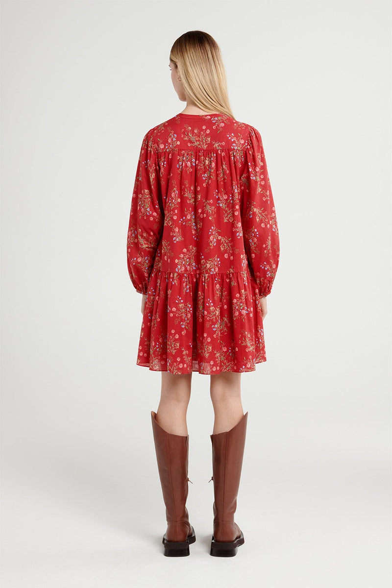 Nicolette Dress - Ruby Floral - steele label