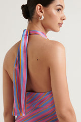 Renata Dress - Harlequin Stripe - steele label
