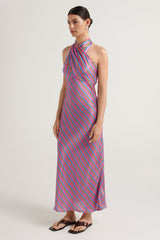 Renata Dress - Harlequin Stripe - steele label