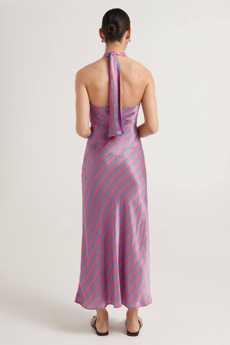Renata Dress - Harlequin Stripe - steele label