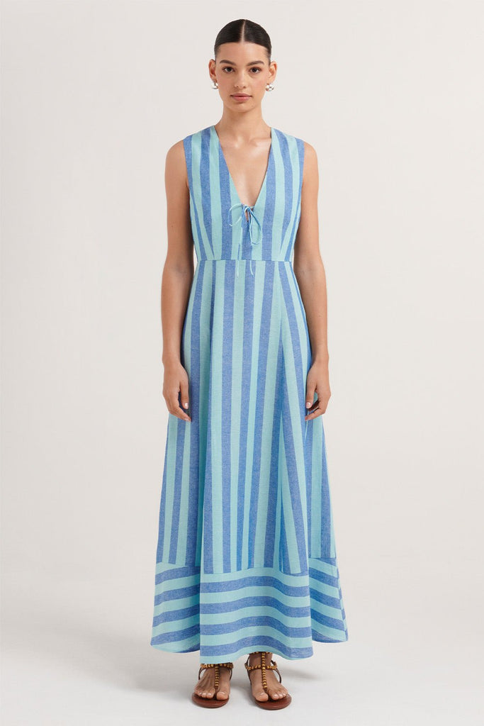 Rumi Dress - Lagoon Stripe