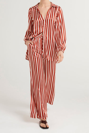 Talia Top - Scarlet Stripe - steele label